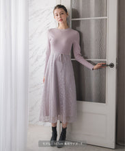 画像をギャラリービューアに読み込む, ラメレースニットドッキングワンピース/MM547405
