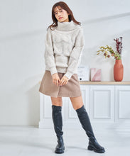 画像をギャラリービューアに読み込む, スラントカットストレッチニーハイブーツ/57510
