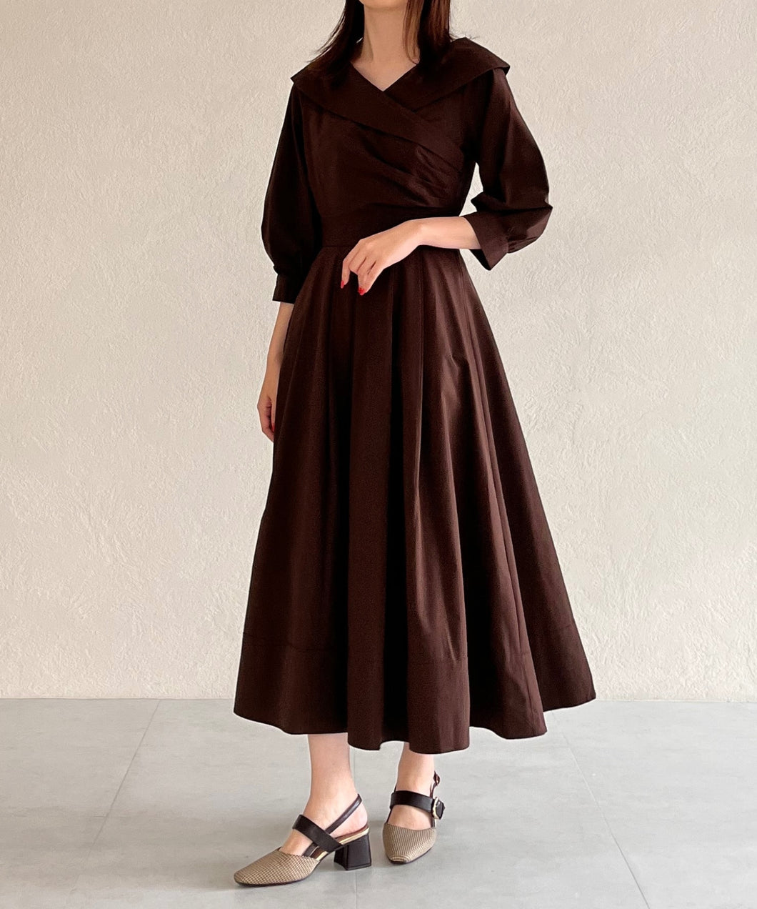 【予約販売/9月上旬発売予定】カシュクールワンピース/TT537405