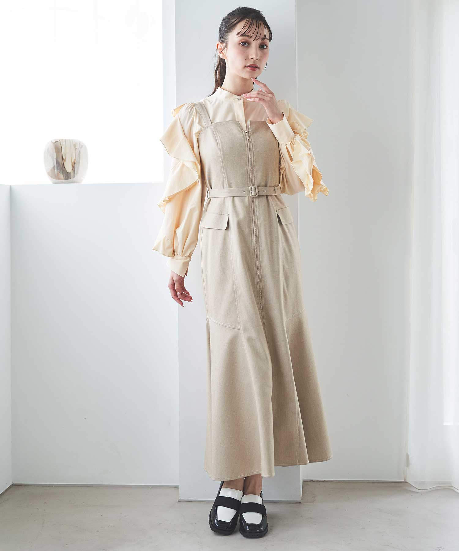 【はづき】【美品】①フリルスリーブニットプルオーバー ＆②ボウタイブラウス フリルスリーブボウタイブラウス/TT518101 – MISCH MASCH|31 Sons de mode