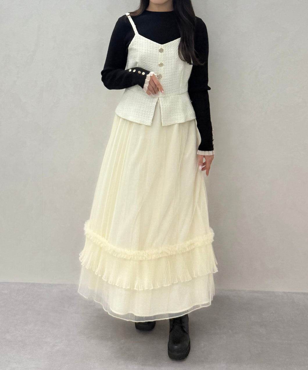 【予約販売/12月中旬発売予定】チュールキャミジャンスカ/TT547413