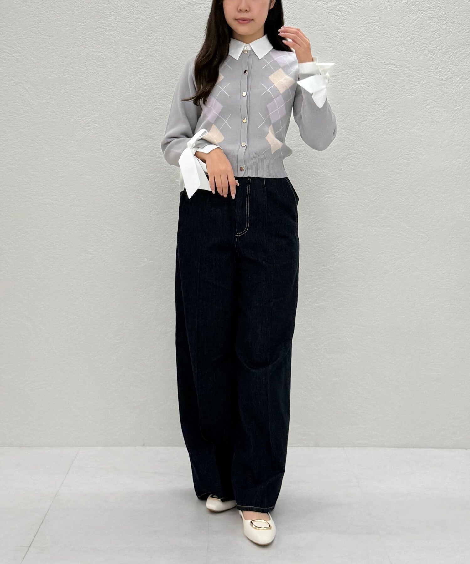 レイヤード襟アーガイルカーディガン/TT538406 – MISCH MASCH|31