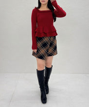 画像をギャラリービューアに読み込む, ペプラムボリューム袖ニット/TT548317
