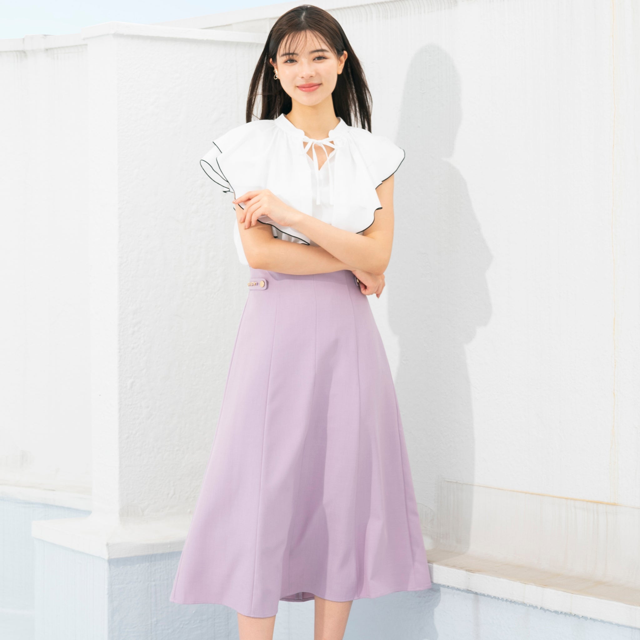 ひな菊コサージュプリントスカート｜ピンクハウスオフィシャル