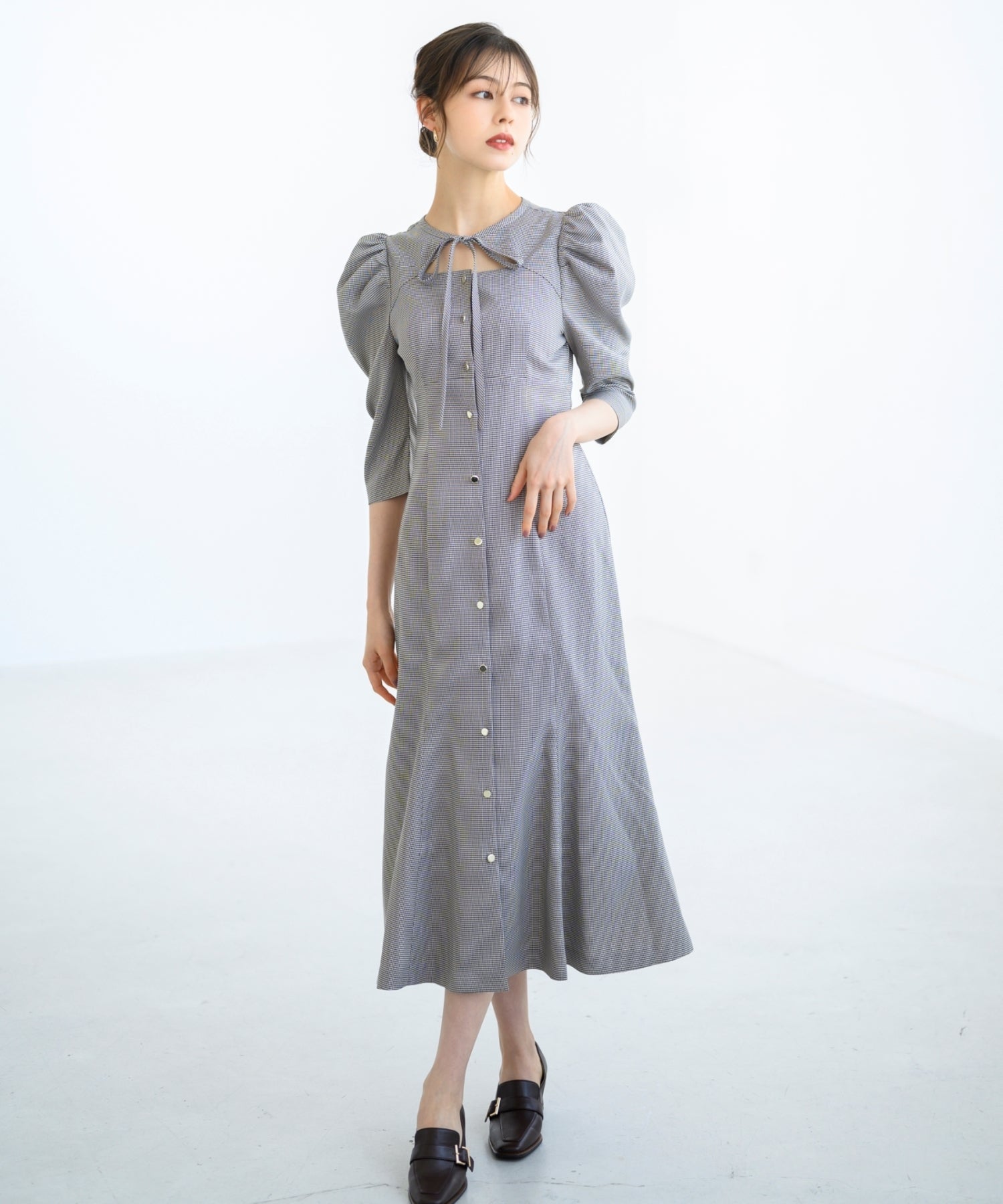 マーリエバー ★ ビッグ チェック ワンピース ウール混 マーリエバー ☆ ビッグ チェック ワンピース ウール混 ワンピース