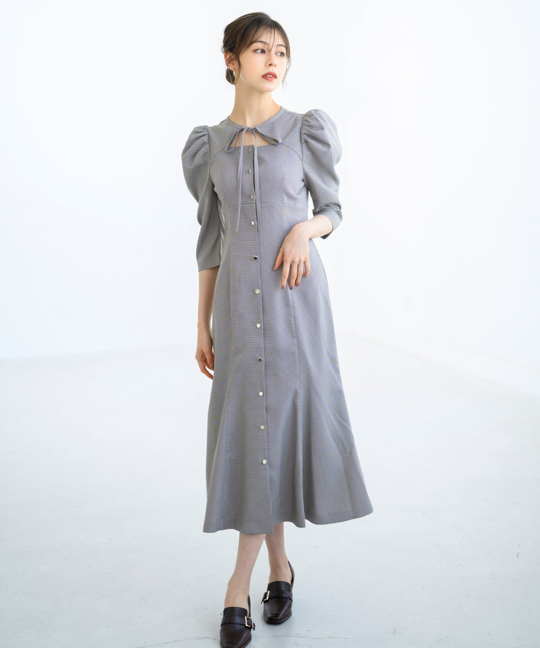 チドリチェックリボンワンピース/MM437404