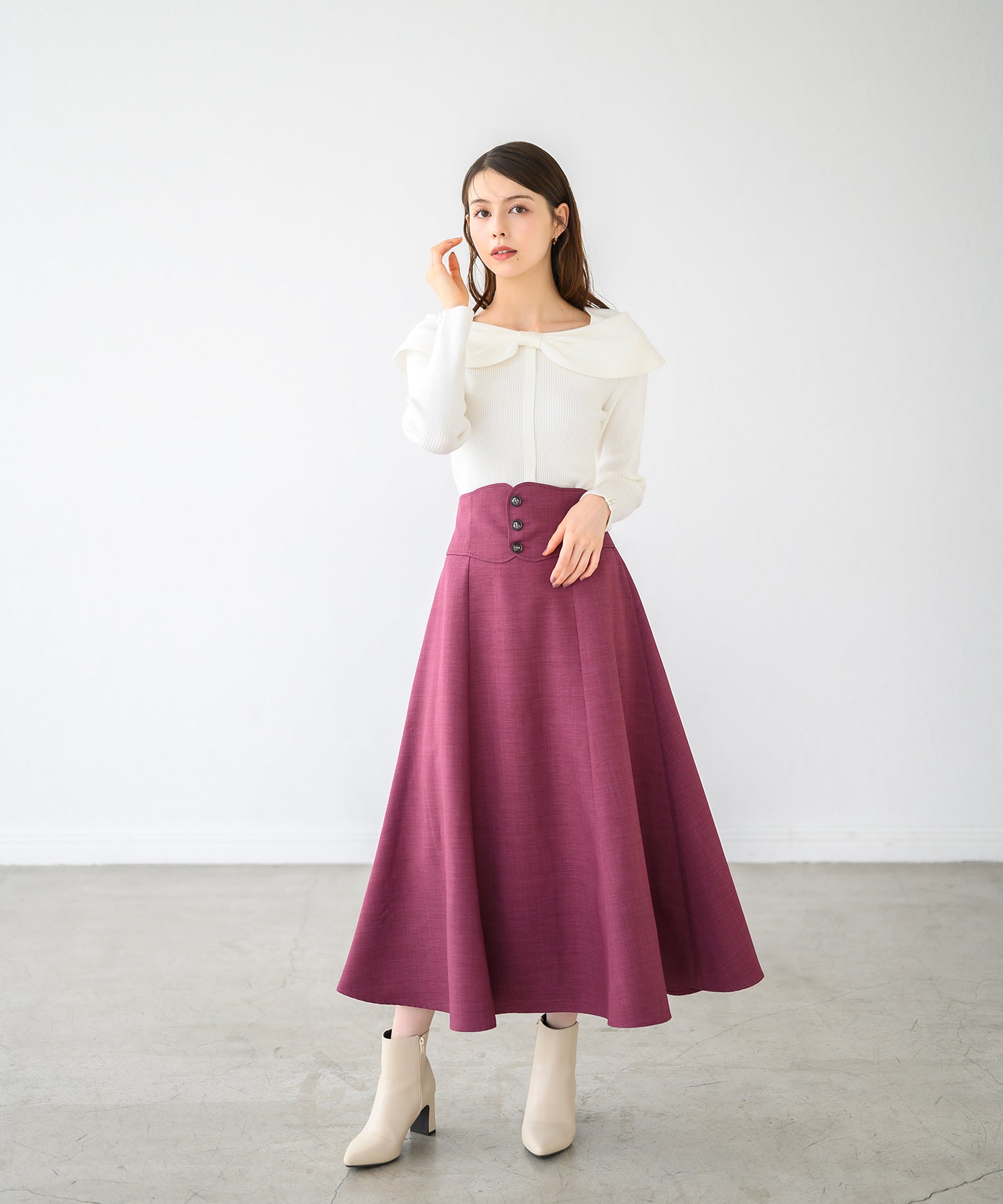 【美品】 rokh ベルテッド ツイルスカート　34 rokh ベルテッドツイルスカート希少34 rokh ベルテッドツイル