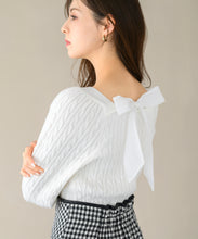 画像をギャラリービューアに読み込む, スクエアネックケーブルパールニット/MM448318
