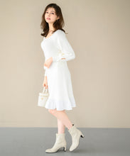 画像をギャラリービューアに読み込む, 裾フリルミニニットワンピース/MM447417
