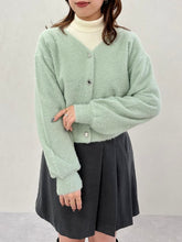 画像をギャラリービューアに読み込む, Vネックシャギーカーディガン/TT548402
