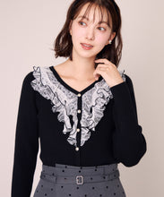 画像をギャラリービューアに読み込む, 【先行予約/10月下旬入荷予定】メロー配色レースフリルニット/MM648312
