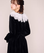 画像をギャラリービューアに読み込む, 【先行予約/11月上旬入荷予定】レース襟ベロアワンピース/MM647414
