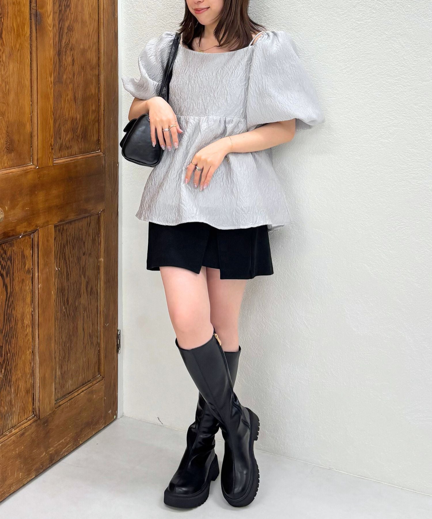 一部店舗限定】 2wayオフショルジャガードブラウス/TT558101 – MISCH