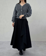 画像をギャラリービューアに読み込む, Vネックシャギーカーディガン/TT548402
