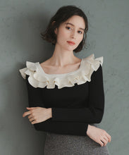 画像をギャラリービューアに読み込む, 【再入荷】フリルカラーニット/TT538311
