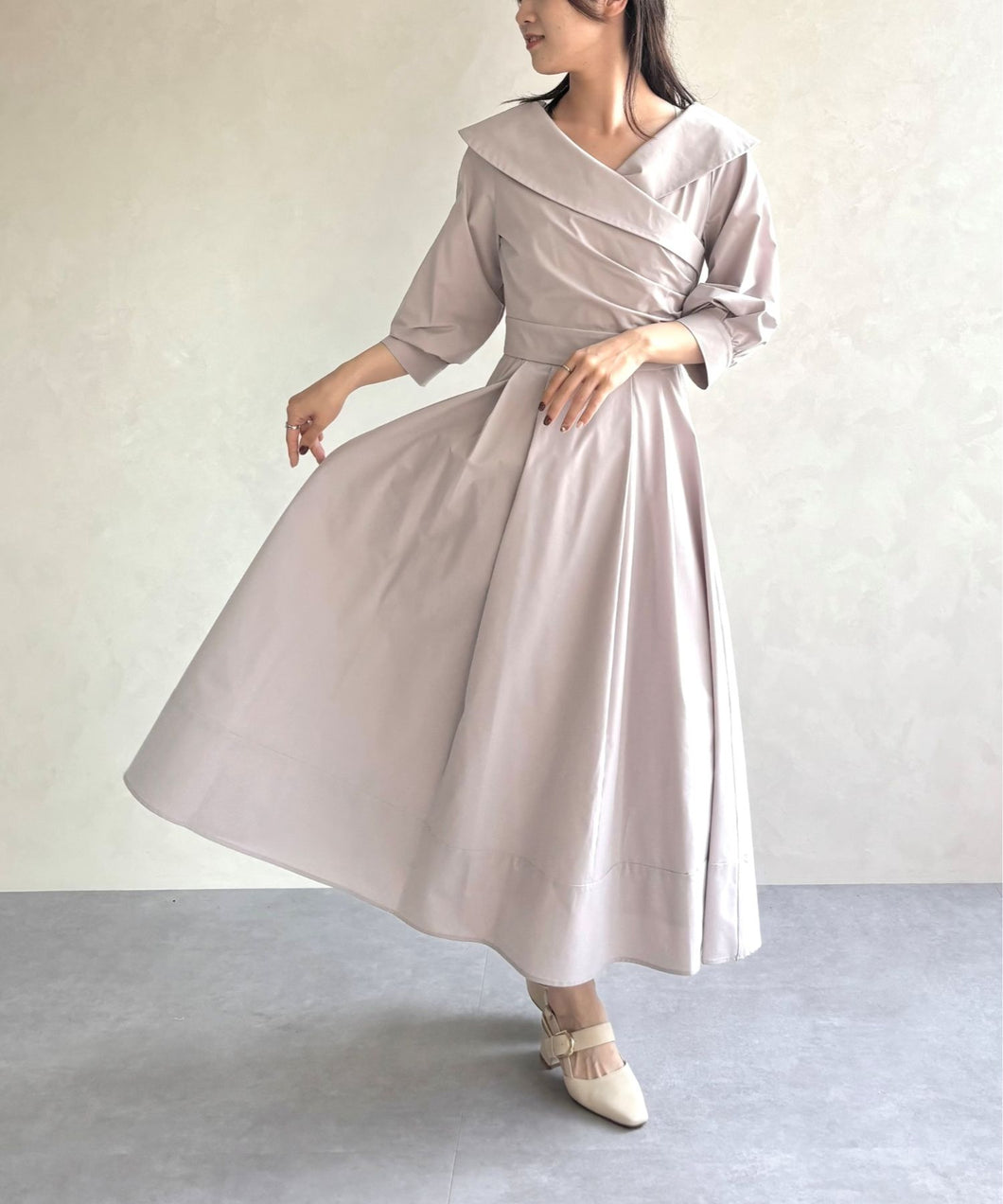 【予約販売/9月上旬発売予定】カシュクールワンピース/TT537405