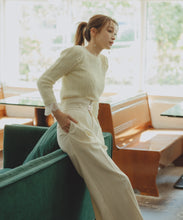 画像をギャラリービューアに読み込む, レース袖ふわふわケーブルニット/TT548305
