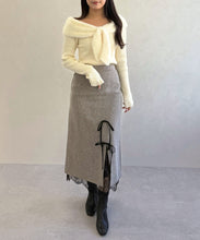 画像をギャラリービューアに読み込む, ネップツイードレーストリムスカート/TT547212
