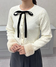 画像をギャラリービューアに読み込む, 【予約販売/12月上旬発売予定】ケーブルリボンカーディガン/TT548408
