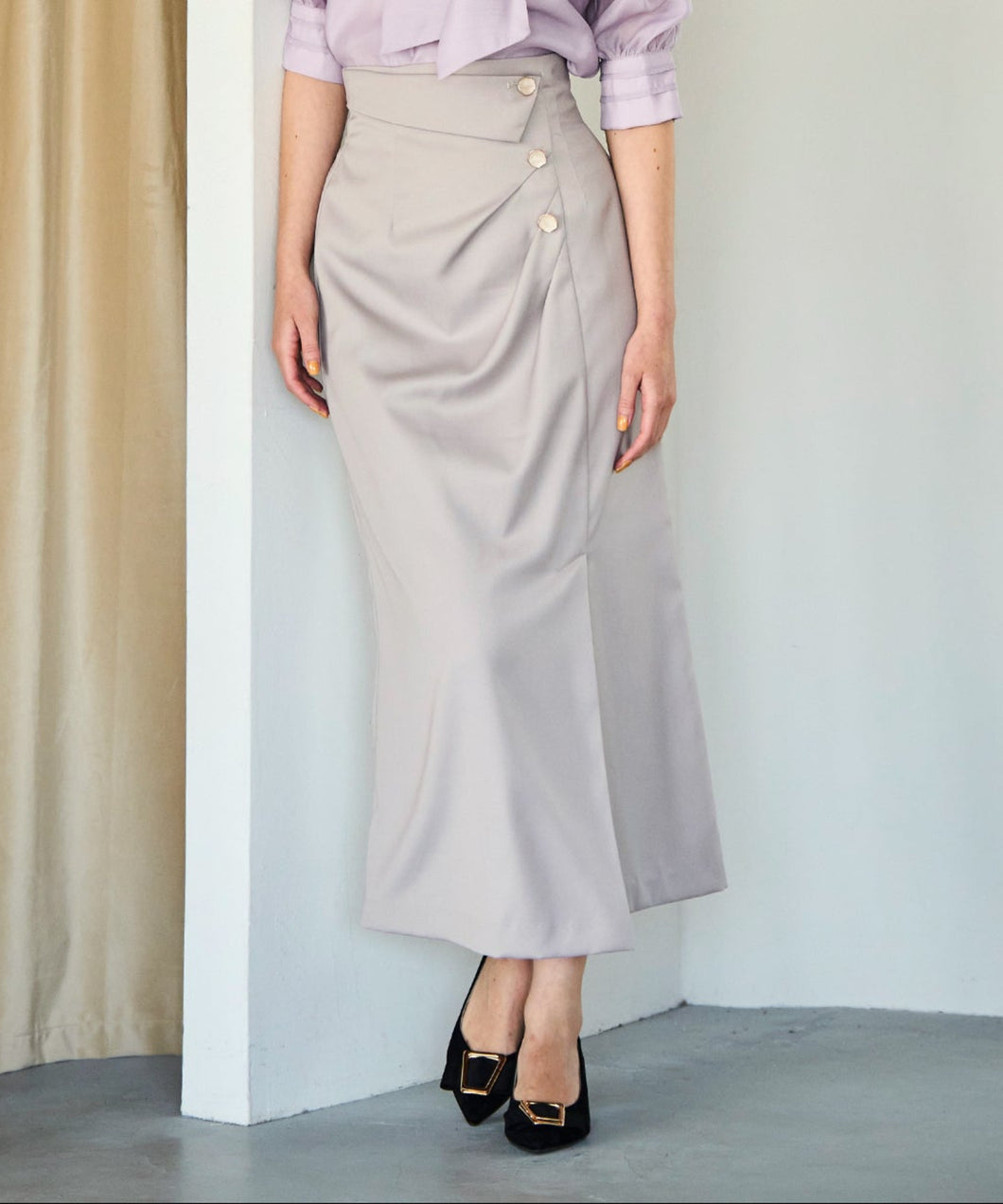 アシメドレープタイトスカート/TT537202