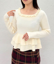 画像をギャラリービューアに読み込む, ペプラムボリューム袖ニット/TT548317
