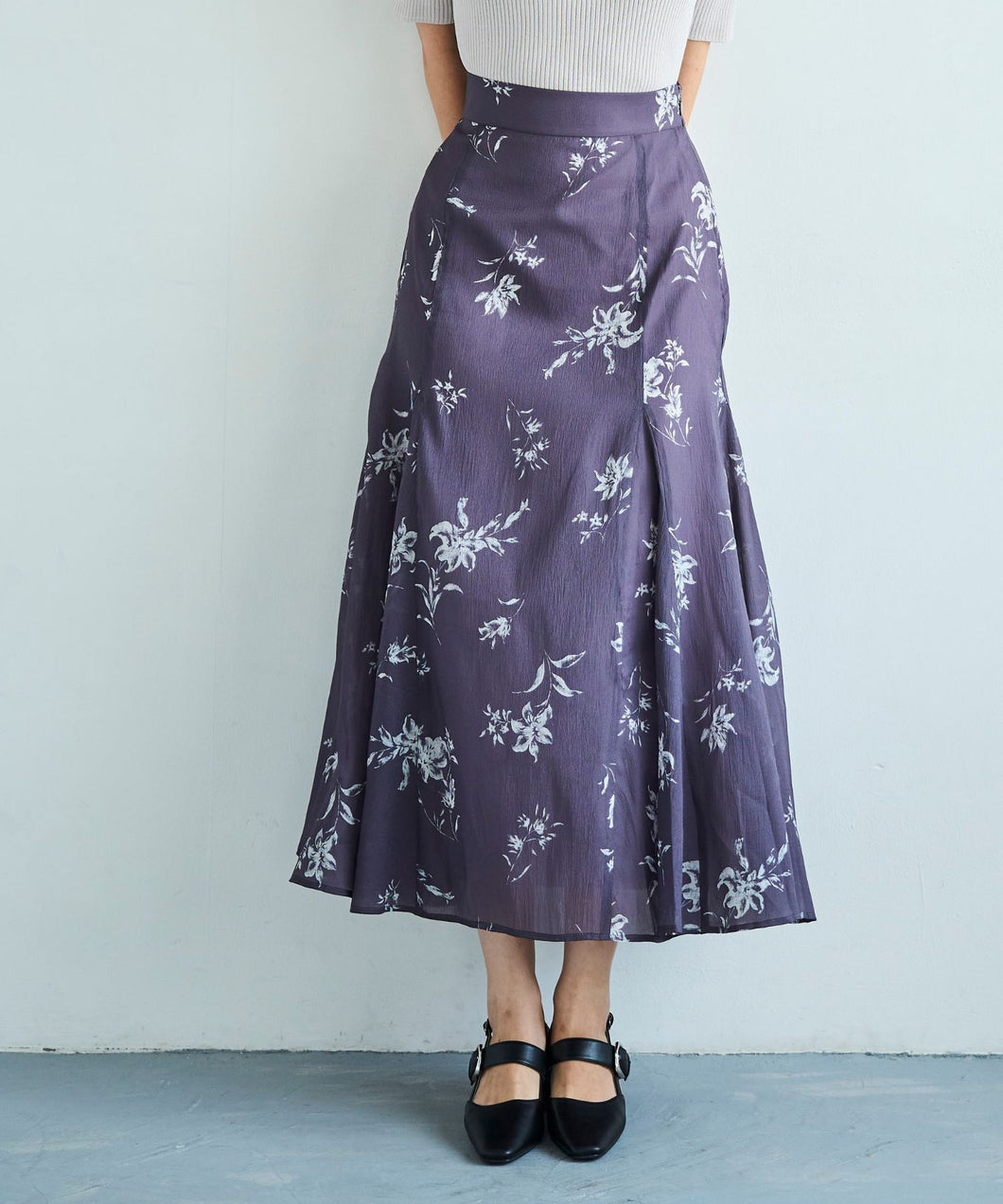 フラワー柄シアースカート/TT537203