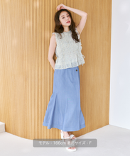 画像をギャラリービューアに読み込む, 小花柄シャーリングノースリブラウス/MM628111
