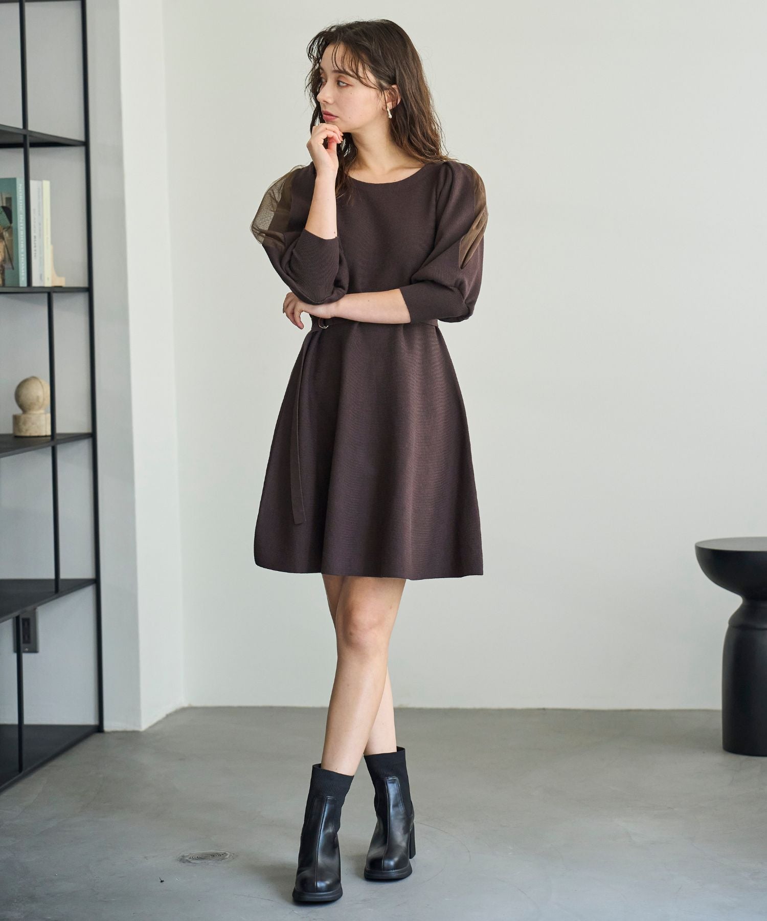 肩リボンミニニットワンピース/TT537409 – MISCH MASCH|31 Sons