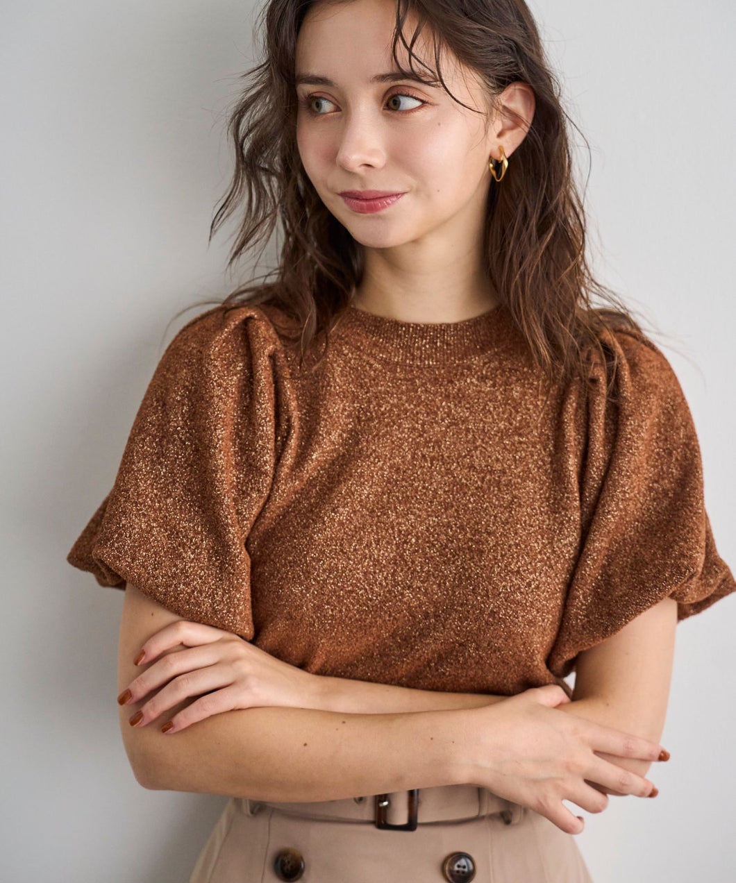 モール半袖ニット/TT538308