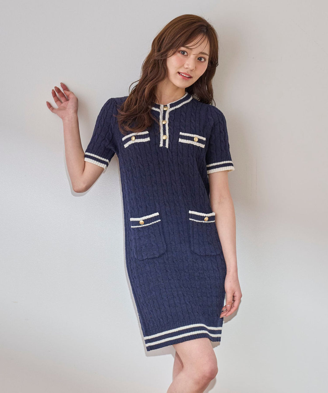 ケーブルミニワンピース/TT517417