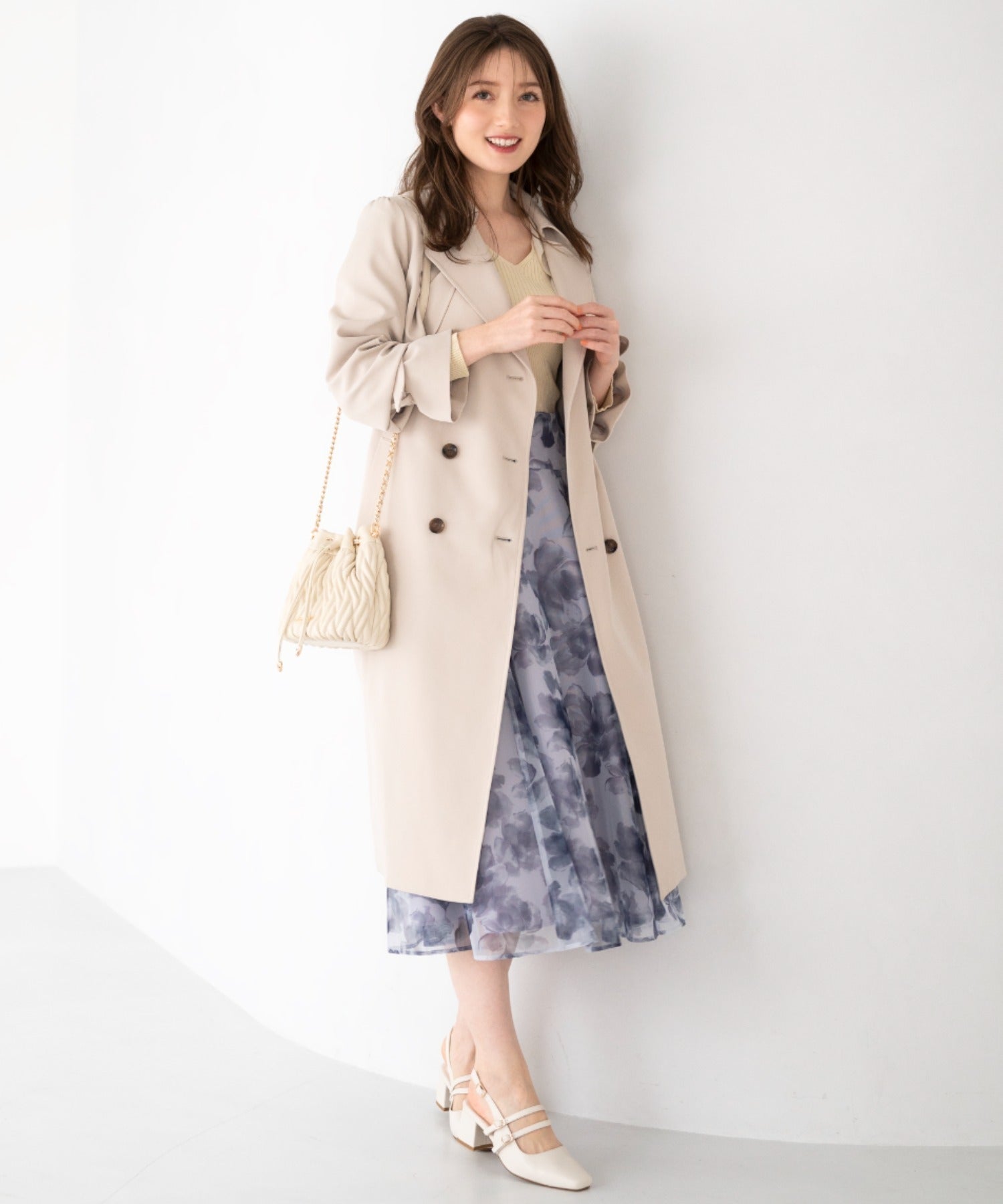 【期間限定価格】サイドプリーツトレンチコート/MM418602