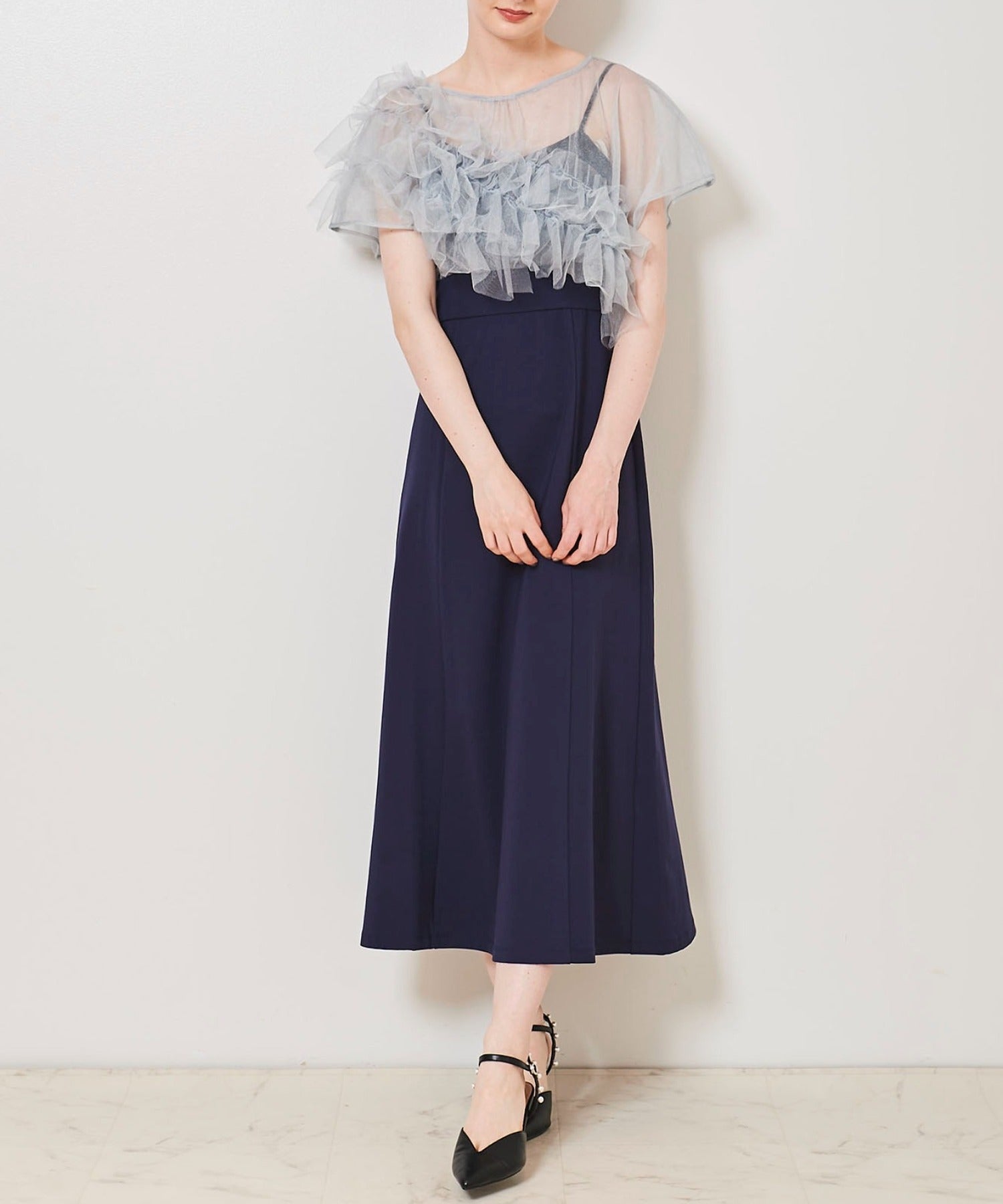 【♡】3way フリルブラウス付きキャミワンピース チュールフリルセットキャミワンピース/TT417431 – MISCH MASCH