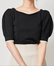 画像をギャラリービューアに読み込む, パフスリーブビスチェライクニット/TT438342
