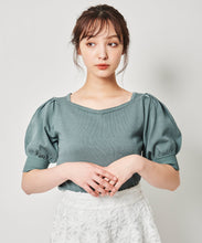 画像をギャラリービューアに読み込む, パフスリーブビスチェライクニット/TT438342
