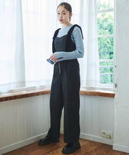 画像をギャラリービューアに読み込む, ベルベットリボン付きツイードサロペット/TT437401
