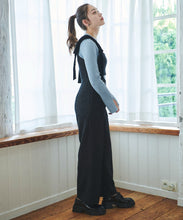 画像をギャラリービューアに読み込む, ベルベットリボン付きツイードサロペット/TT437401
