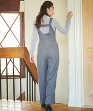 画像をギャラリービューアに読み込む, ベルベットリボン付きツイードサロペット/TT437401
