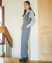 画像をギャラリービューアに読み込む, ベルベットリボン付きツイードサロペット/TT437401
