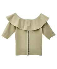 画像をギャラリービューアに読み込む, オフショルフリルリブニット/TT438331
