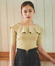 画像をギャラリービューアに読み込む, オフショルフリルリブニット/TT438331
