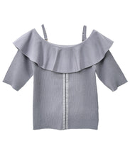 画像をギャラリービューアに読み込む, オフショルフリルリブニット/TT438331
