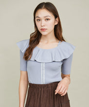 画像をギャラリービューアに読み込む, オフショルフリルリブニット/TT438331
