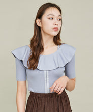 画像をギャラリービューアに読み込む, オフショルフリルリブニット/TT438331
