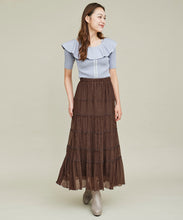 画像をギャラリービューアに読み込む, オフショルフリルリブニット/TT438331
