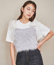 画像をギャラリービューアに読み込む, オーガンリボン付きラメシャギービスチェ/TT438337
