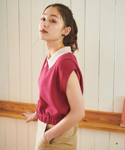 画像をギャラリービューアに読み込む, 配色衿付きニット/TT438329
