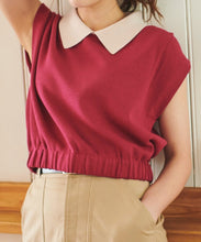 画像をギャラリービューアに読み込む, 配色衿付きニット/TT438329
