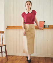 画像をギャラリービューアに読み込む, 配色衿付きニット/TT438329
