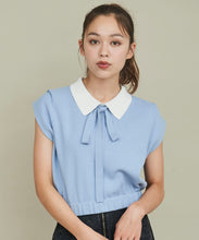 画像をギャラリービューアに読み込む, 配色衿付きニット/TT438329
