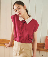 画像をギャラリービューアに読み込む, 配色衿付きニット/TT438329
